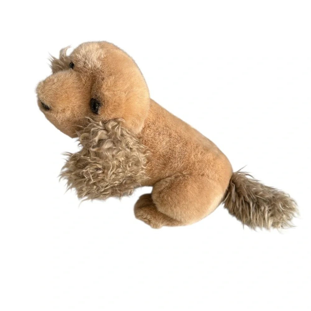 Vintage American Wego Stuffed Animal Plush Spaniel Dog 12” Tan Brown 1968